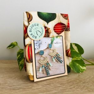 Box bijoux boucles feuillage