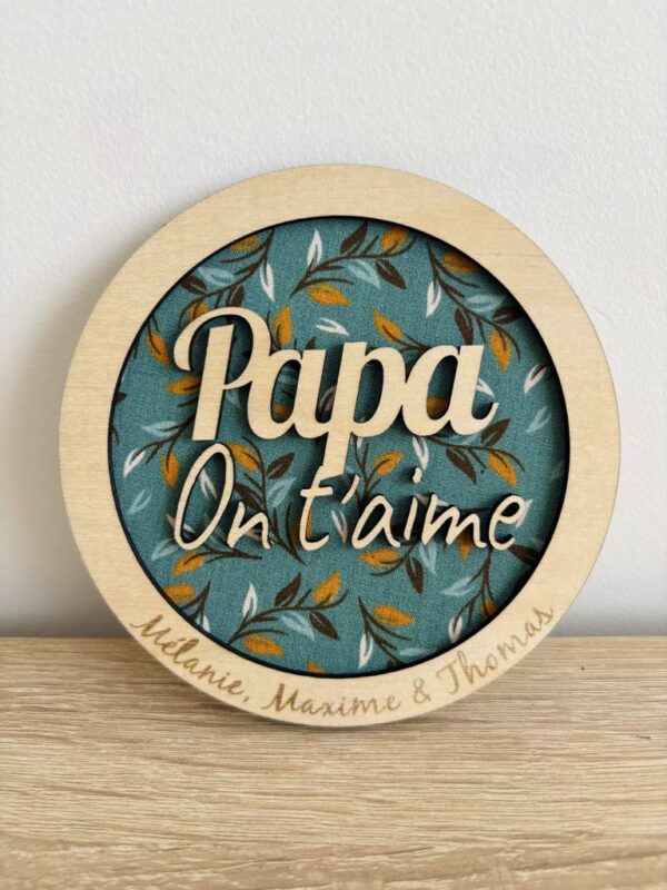 Suspension murale « On t’aime Maman » - Tissu personnalisable – Image 4